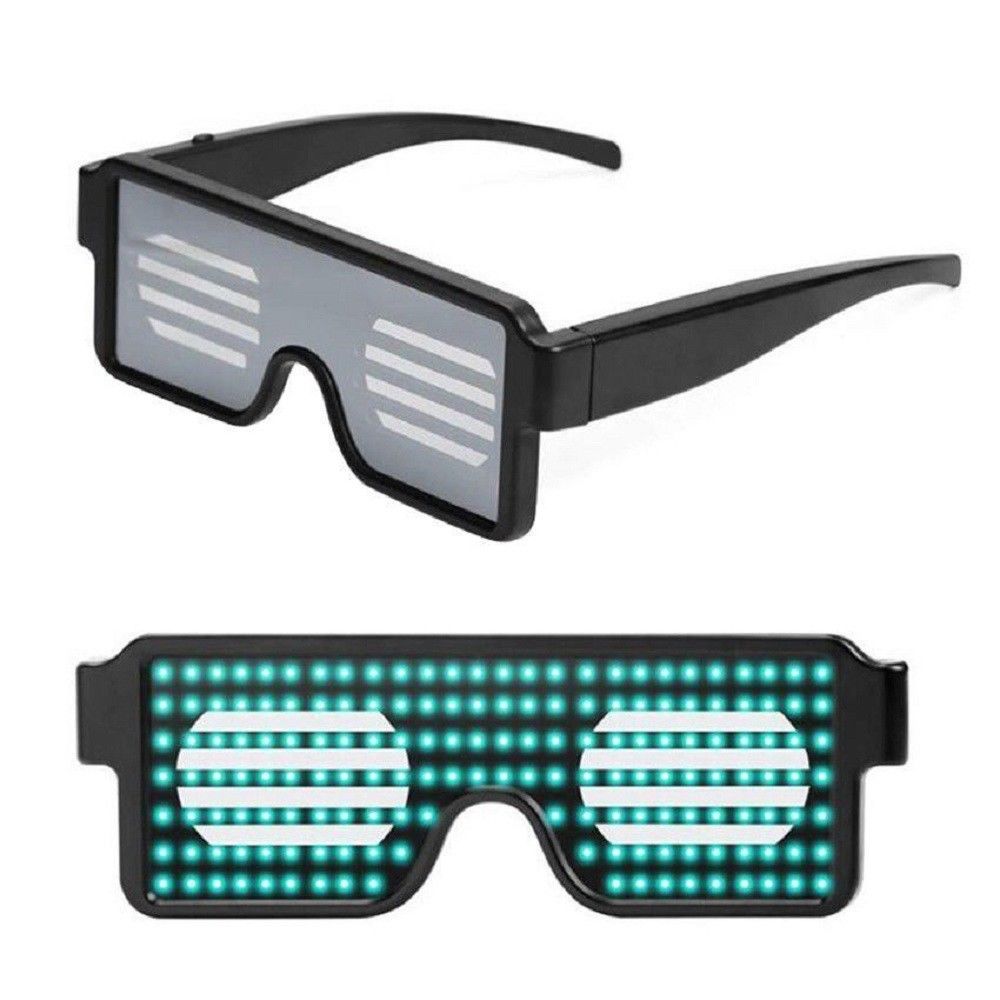 5 Color Light-Up Shutter Glasses LED Shades Sun Glasses Flashing Rock Party Eyewear Apparel Accessories: Green