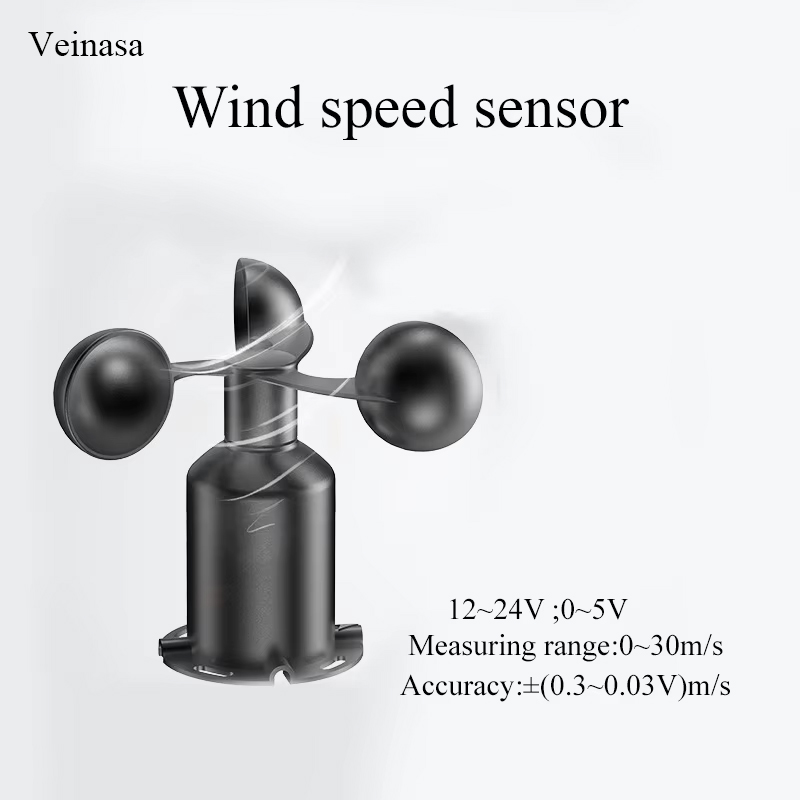 XS-WSS01 3 Cup ABS Wind Speed Sensor RS485 Crane Anemometer Sensor For Arduino Weather Station: Brown