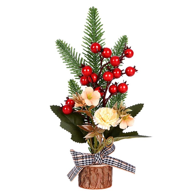 Desktop Christmas Pine Tree Small Pine Tree Mini Tree Desktop Home Decoration Ornaments Pine Branch Floral Ornaments Small Tree