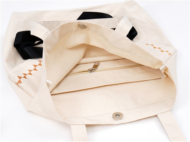 Yile  e115 natuurlijke katoenen canvas eco boodschappentas studententas print engelse zin