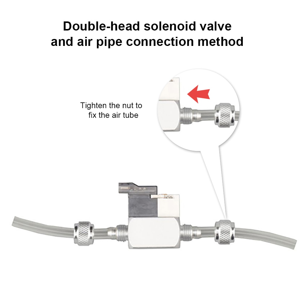 Aquarium CO2 Magneetventiel Dc 12V Output Elektrische Magnetische Valve Voor Aquarium Aquarium Accessoires Dubbele Hoofd CO2 Solenoid