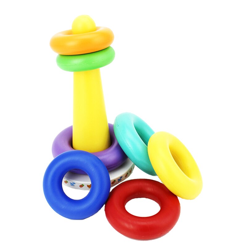 Baby Speelgoed 7 Stuks Kinderen Spelen Ringen Cognitieve Multicolor En Geluid Leren En Onderwijs Speelgoed Regenboog Beentje Muziek Ring