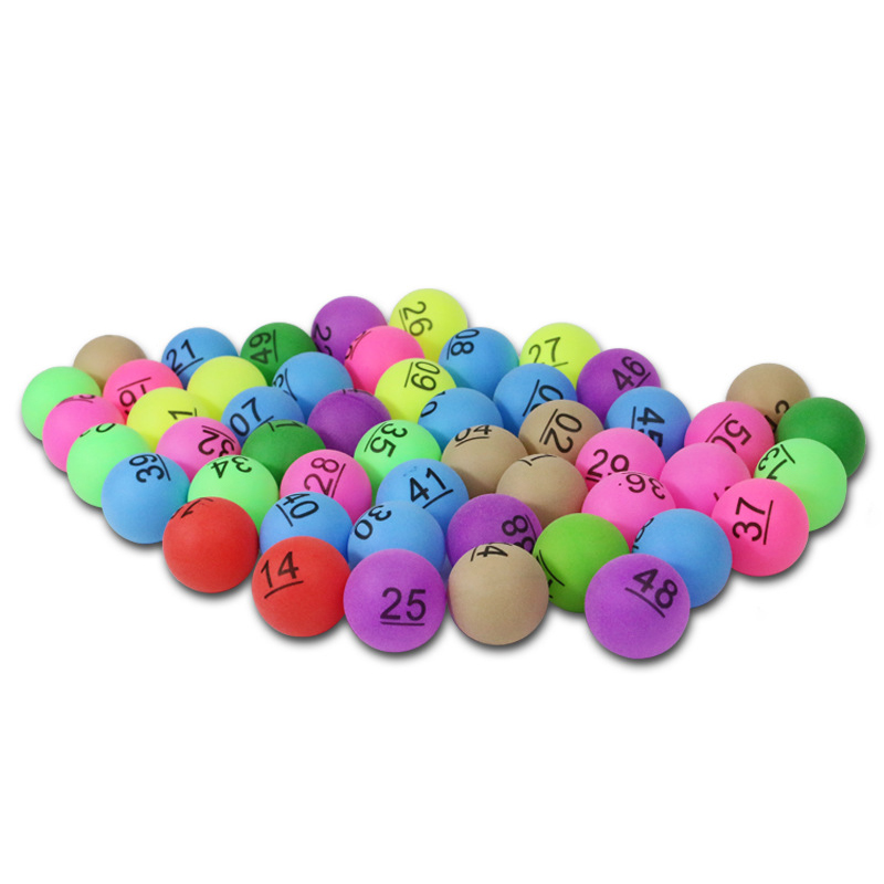 En pakke farvet bordtennis antal bolde 40mm bordtennis underholdning lotteri blandede farver til spil og aktivitet reklame