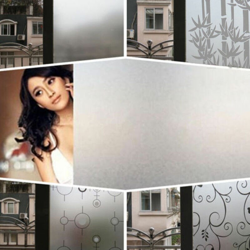 Privacy Glass Decor Frosted Window Film Static Cling Frosting Sticker 45cm x 2m