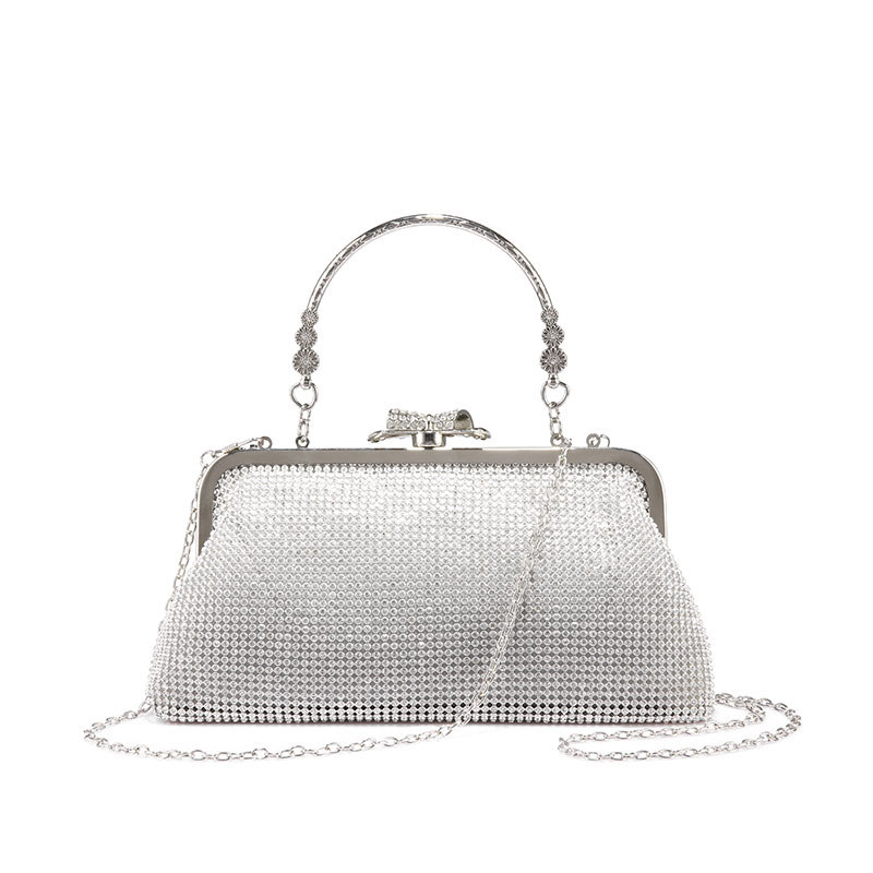 LOVEVOOK vrouwen tas vrouwelijke avond clutch dames schoudertas crossbody tas voor party purse portefeuilles kleine portemonnees en handtas: Zilver