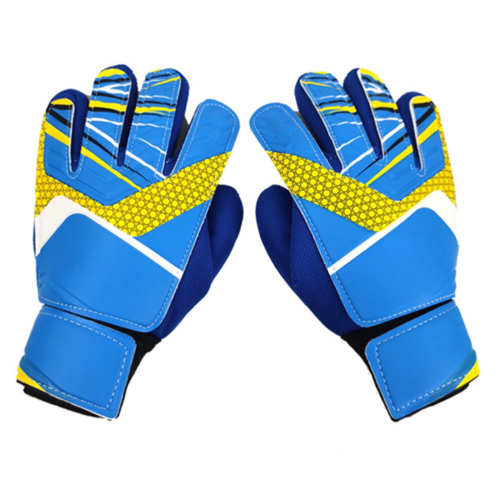 Children Goalkeeper Gloves Kids Goalie Soccer Gloves 5 Fingers Protection Non-slip Boys Soccer Latex Gloves: Red