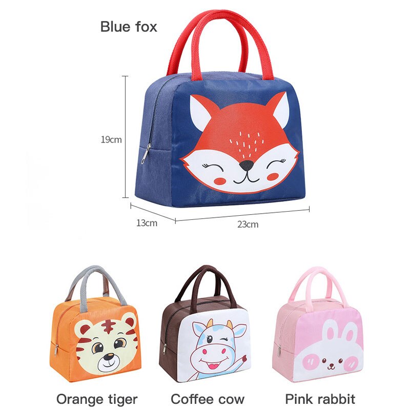 Portable Insulated Thermal Lunch Box Picnic Supplies Bags Cartoon Lunch Bag Box Lunch Bags for Women Girl Kids Children