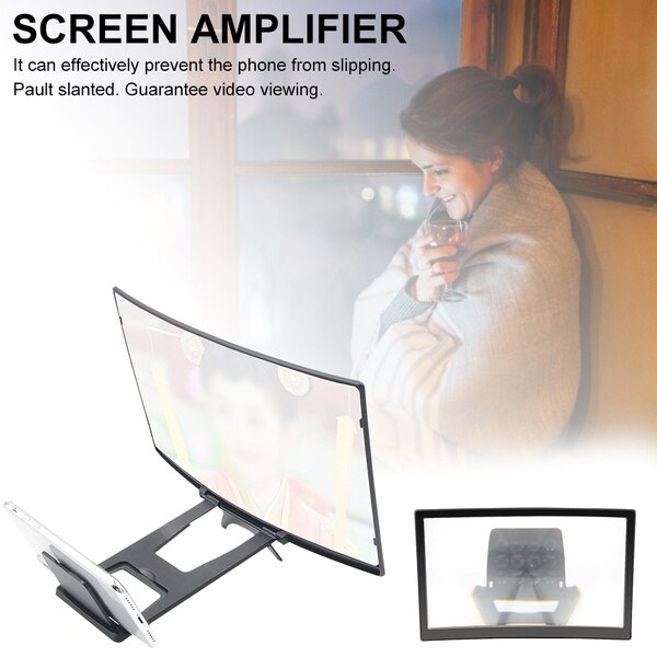 12 Inch Gsm-scherm Hd Vergrootglas 3D Hoge Definition Vergrootglas Multifunctionele Lui Beugel Gebogen Telefoon Houder