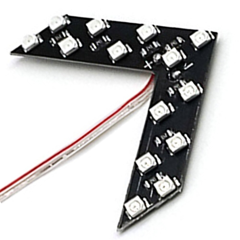 1x Universal Car Vehicle Arrow LED Lights Indicator 14 LED 3528SMD Car Rearview Side Mirror Turn Signal Light