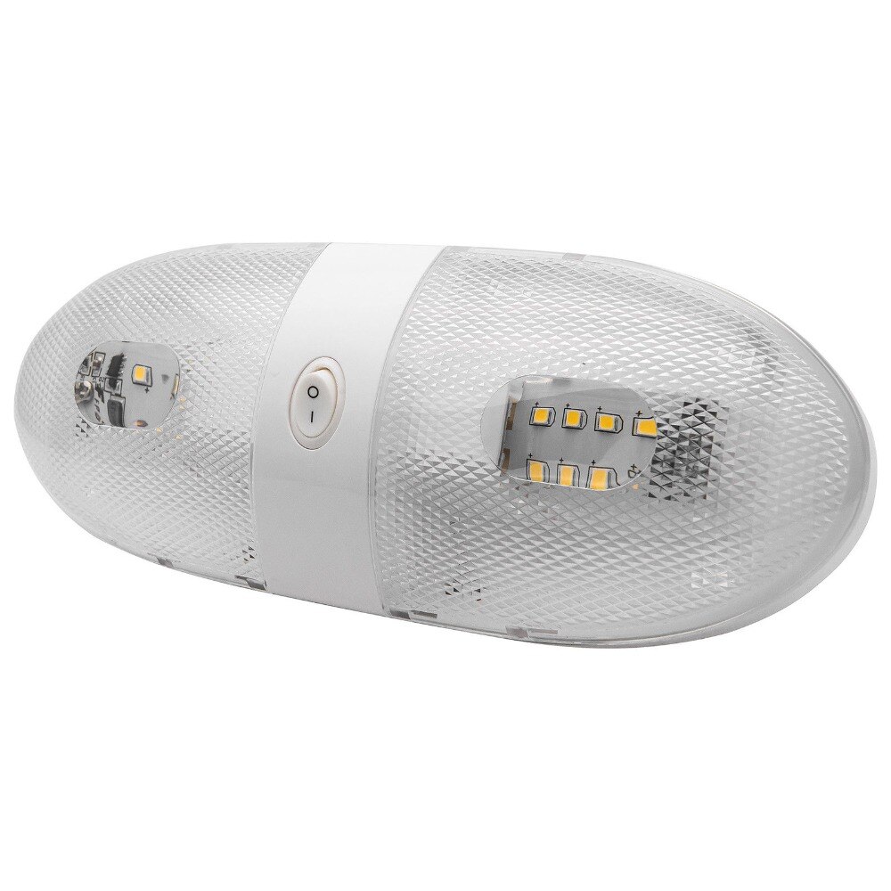 2pcs RV LED 12V 4W Fixture Ceiling Camper Trailer Marine Single Dome Light 12 Volt