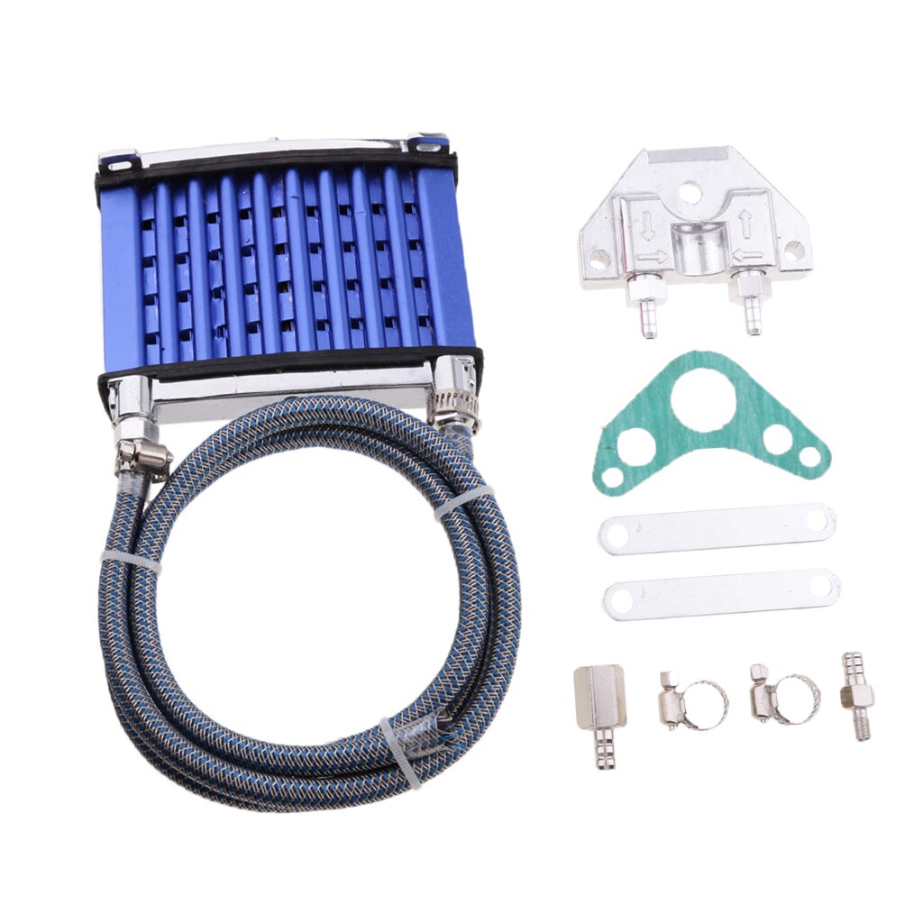 1 Set Motorcycle Oil Cooler Radiator Cooling For 50cc 70cc 90cc 110cc 125cc ATV Universal Motorcycle Dirt Bike Pit Bike Etc: Blue