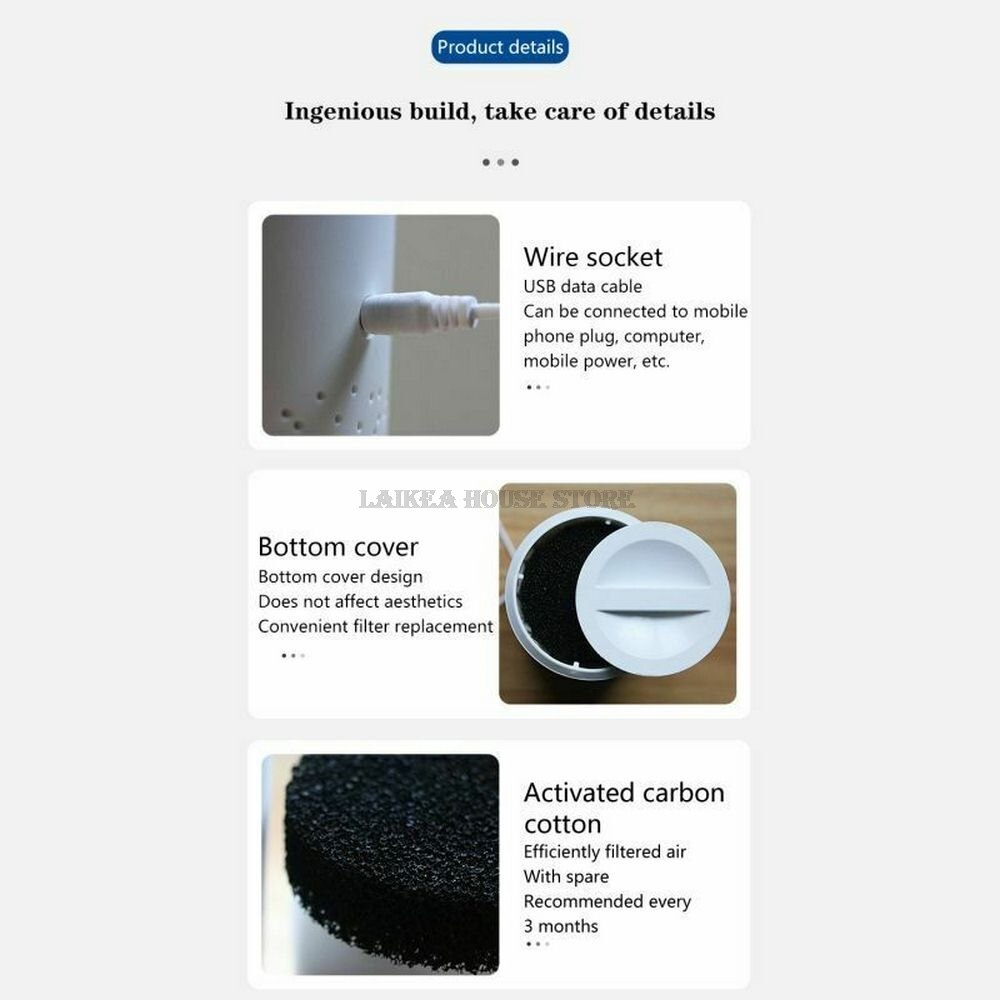 Air Purifier with HEPA Filter UV Sanitizer Odor Mold Air Purifier Air Cleaner for Car Home Office