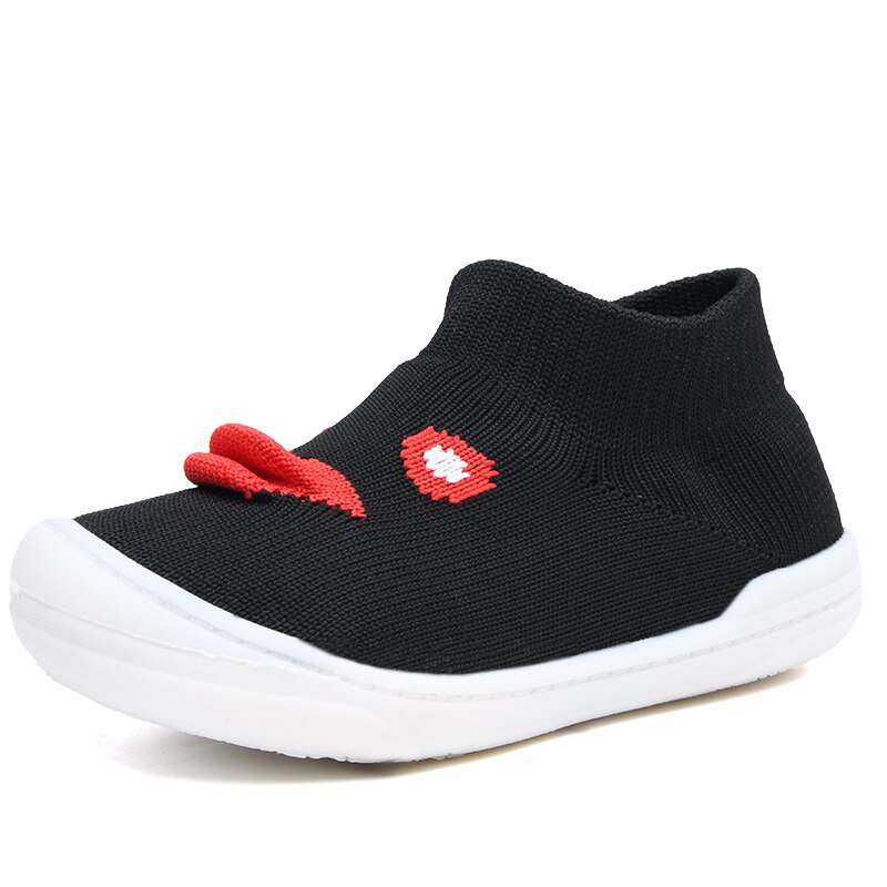 Drenge piger søde små gule and sokker sko pige sko børn fodtøj afslappet baby sokker sko unisex: Sort / 10.5