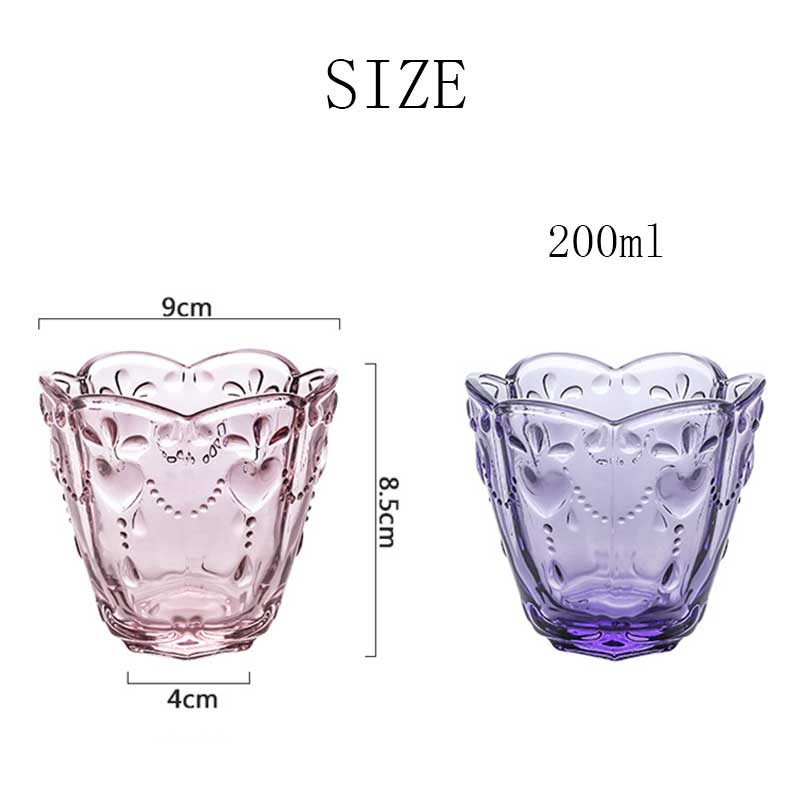 1 st kristallmuggar präglade glas retro vin juice mjölk dricksglas kök kontor fest kaffemugg drinkware 200ml