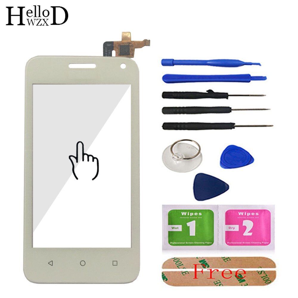 Voorzijde Touch Screen Digitizer Outer Glas Lens Voor Huawei Y360 Y3 Y360-CL00 Y360-U03 Y360-U23 Y360-U3 Touch Panel + Gratis Lijm