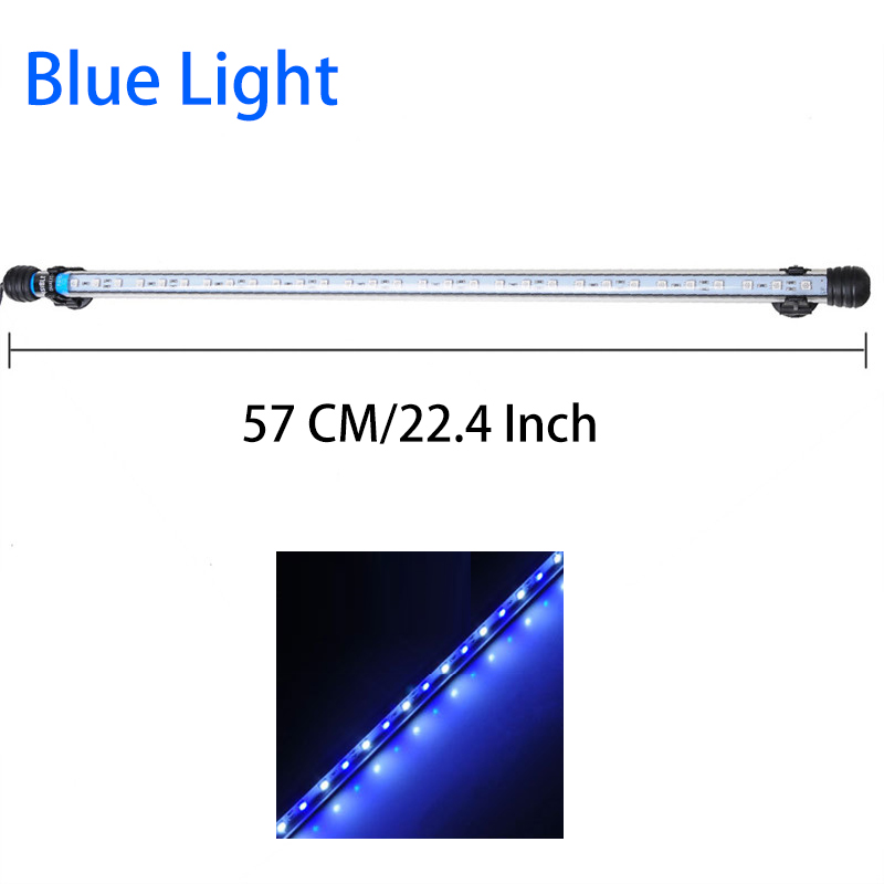 Gako Aquarium Licht LED Wasserdicht Aquarium Licht Unterwasser Fisch Lampe Aquarien Dekor Beleuchtung Anlage Lampe: 57CM Blau