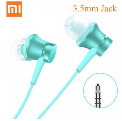 Original Xiaomi Piston 3 auriculares bajos con cable 3,5 MM auriculares deportivos intrauditivos con micrófono para teléfono Xiaomi Samsung Huawei: Azul