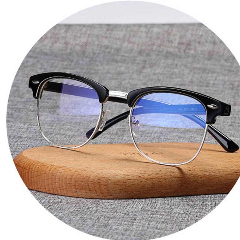 RBENN Anti Blue Ray Computer Glasses Men Women Blue Light Blocking Eyeglasses Classic Rivet Optical Frame Gaming Eyewear Male
