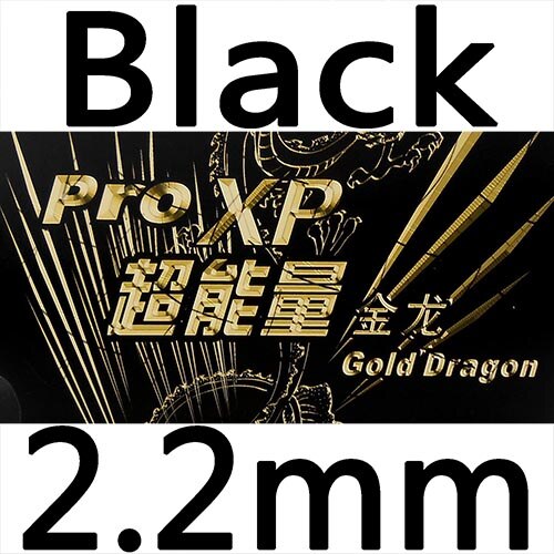 KTL Pro XP Gold Dragon pips-in table tennis / pingpong rubber with sponge: Black 220