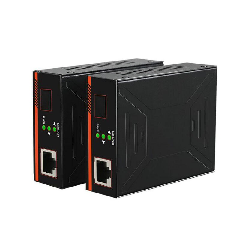 1pair Media converter fiber optical to rj45 UTP 10/100/1000M 1310/1550 fiber to gigabit ethernet switch adapter