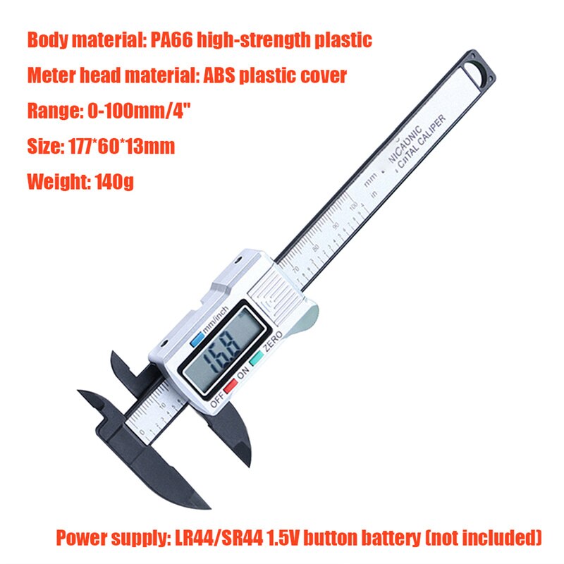 Digital Caliper Portable Electronic Vernier Caliper 100mm Calliper Micrometer Digital Ruler Measuring Tool 150mm 0.1mm: Digital Caliper 08