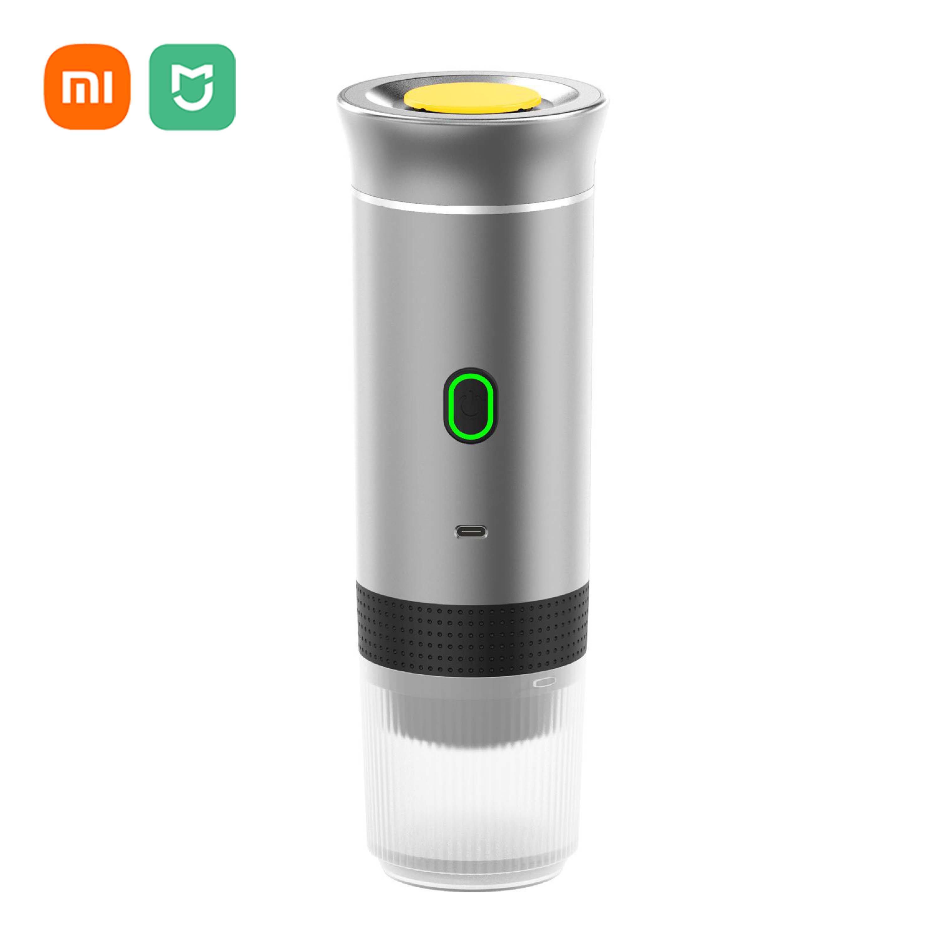 XIAOMI Elektrische Kaffeemaschine, kabellos, Typ C, wiederaufladbar, 3-in-1, tragbare Kaffeemaschinen, mehrere Modi, für Haushalt, Reisen: Licht Grau