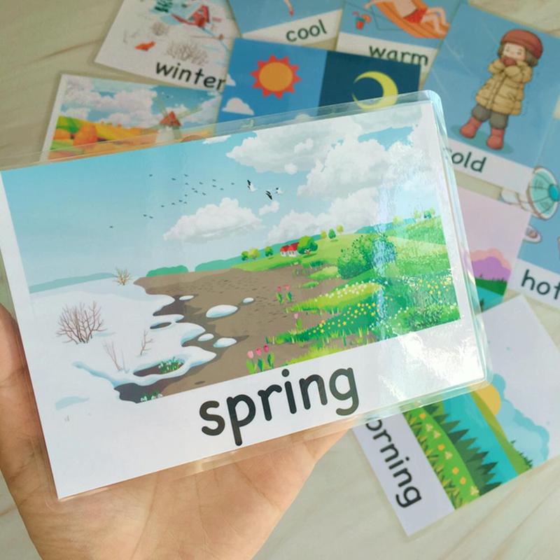 A-Z Educational Flash Cards Kids Early Educational 12 Season Flash Cards AU