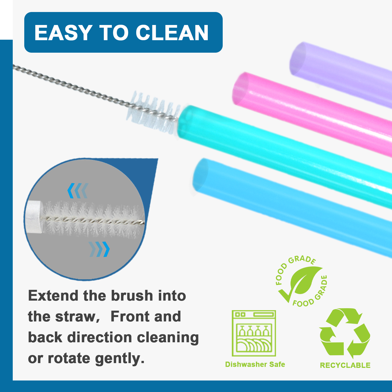 QuiFit Straw for Water Bottle BPA-Free