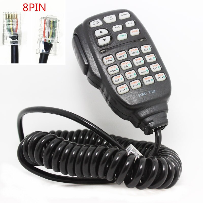 Oppxun 8Pin HM-133V Transceiver Ptt Microfoon Mic Speaker Dtmf Voor Icom Ic-2200H 2720 2820H 2100H 7000 e2820 207H Id 880H Radio: Default Title