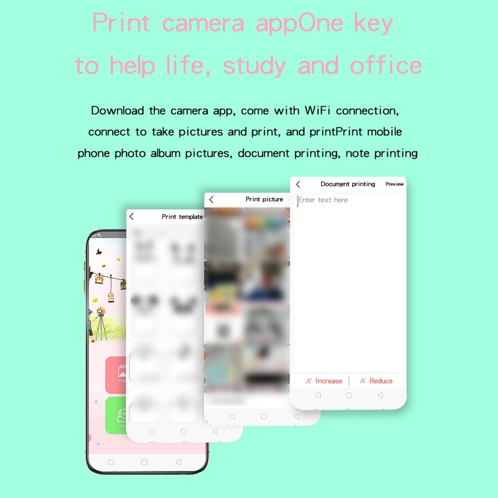 Kids Instant Print Camera 1080P Wifi Kind Digitale Camera App Transmissie Instant Camera Speelgoed Voor Kid