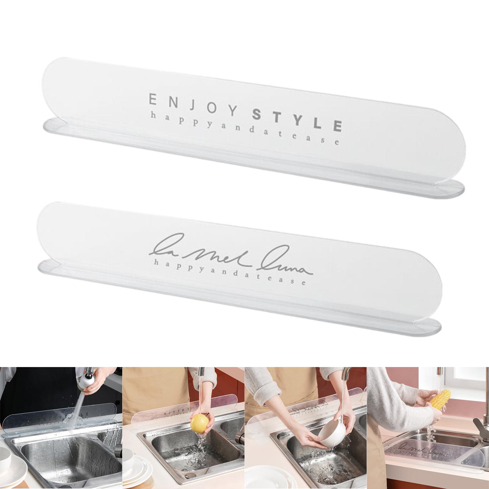 Sink Water Splash Guard Plastic Modern Water Splatter for Countertop Kitchen Bathroom