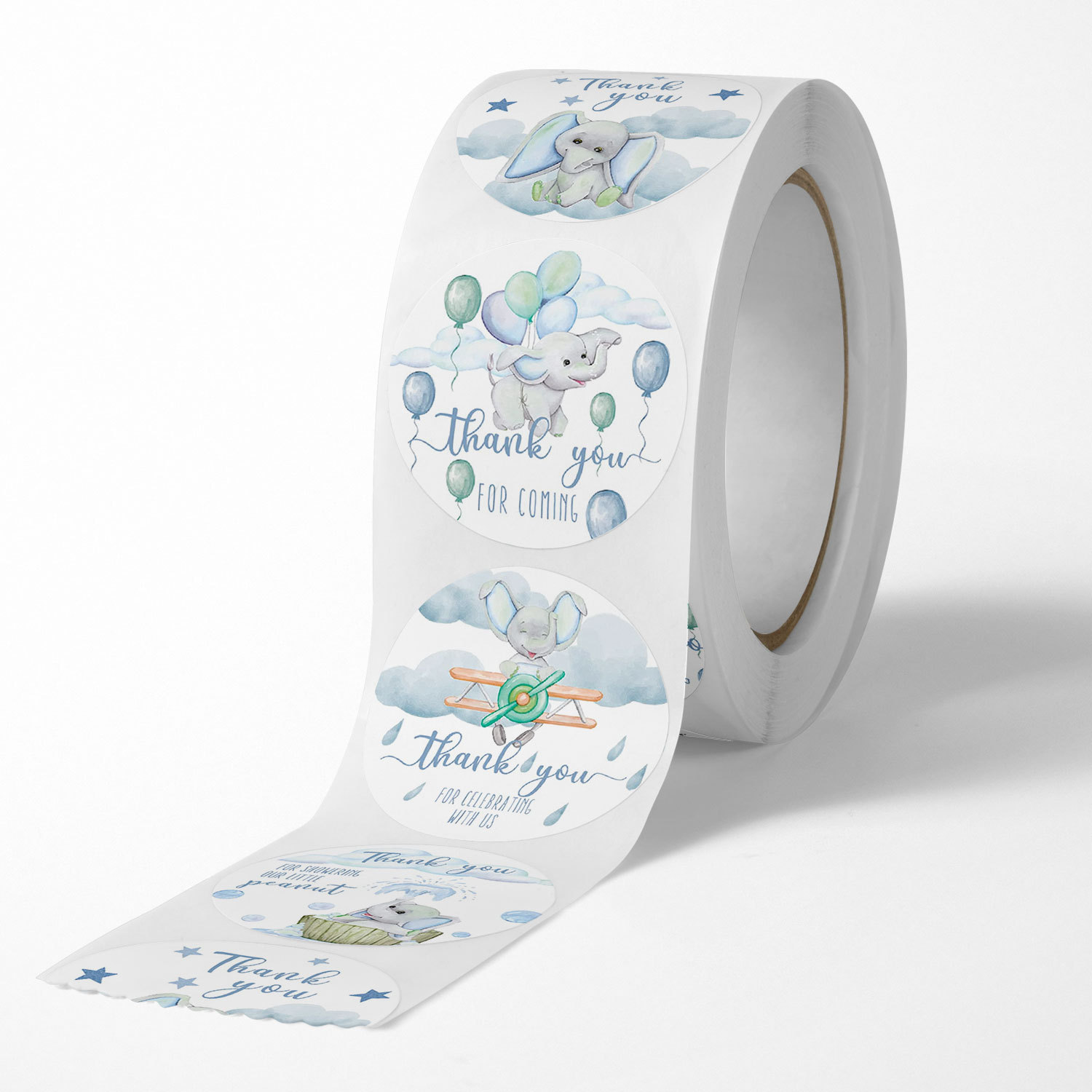 Bedankjes Stickers Cartoon Olifant Sticker Cadeau Pakket Zegel Etiketten Klein Bedrijf Bedankt Stickers 2.5Cm 100-500 Stuks