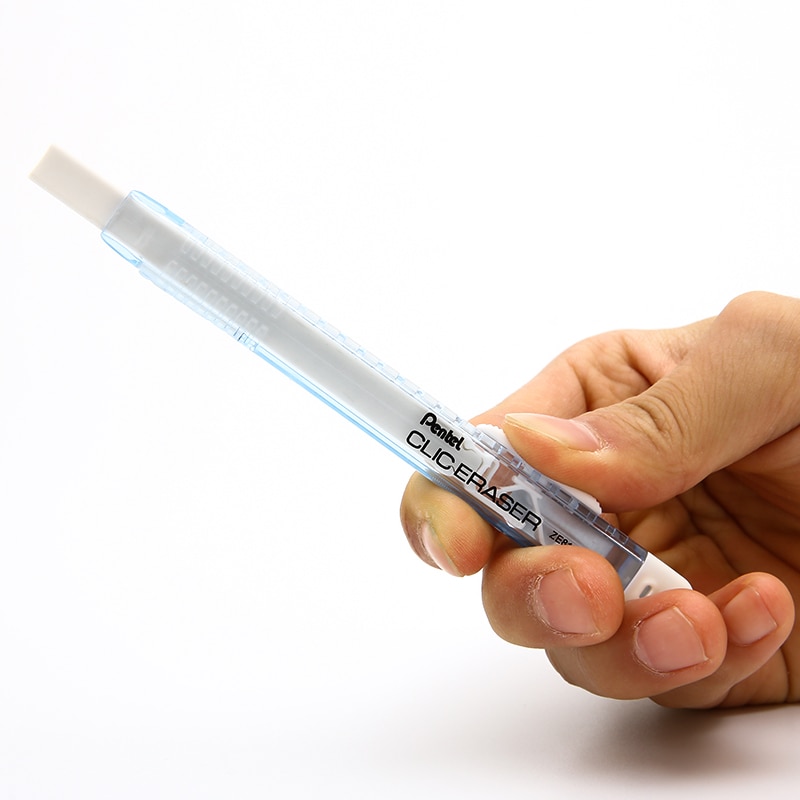 Pentel-Borrador mecánico con efecto Push-out, borradores de lápiz, oficina, escuela, goma de borrar, suministros de papelería, borradores de dibujo, No PVC, ZE81