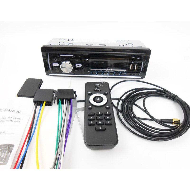 1 Din Autoradio Dab Plus Rds Bluetooth MP3 Audio Speler A2DP Handsfree Fm Am Tf Usb Iso Multi Kleur verlichting Head Unit Phyee M4