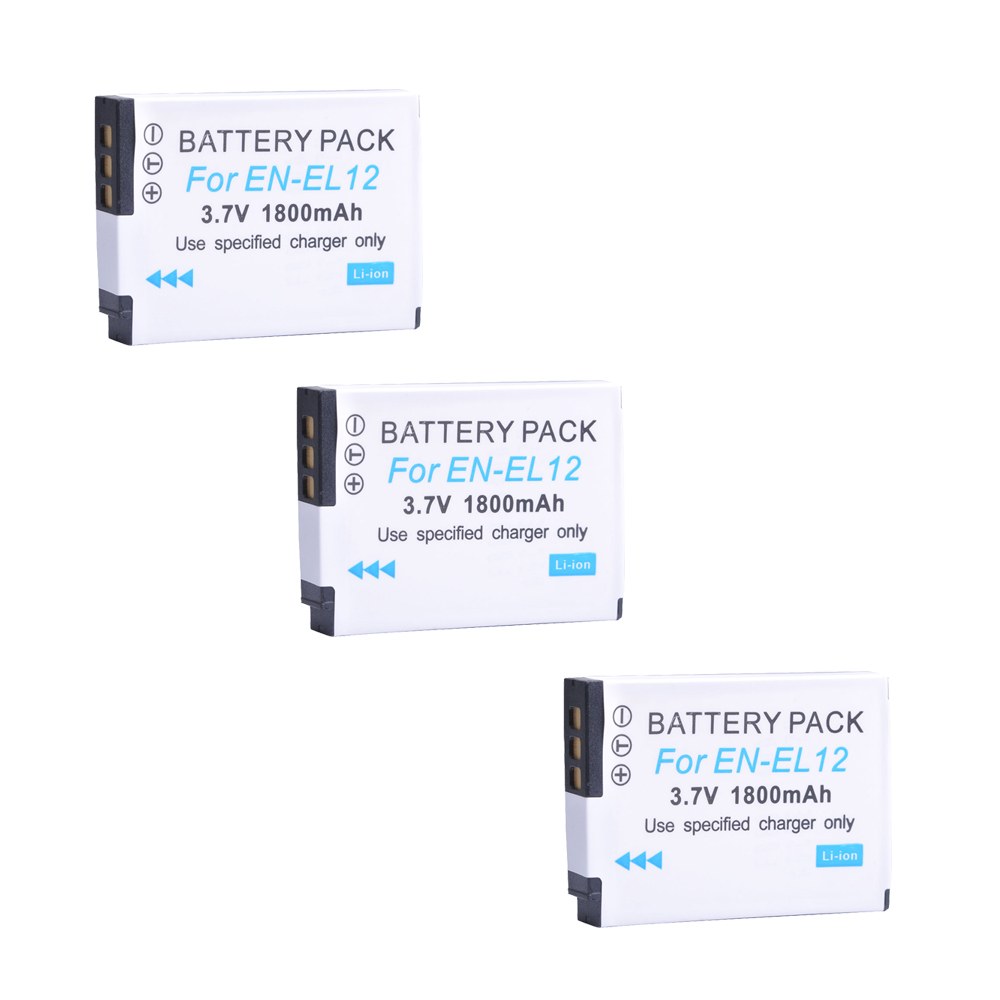 Batería EN-EL12 ENEL12 + cargador con puerto tipo C para Nikon Coolpix S9700 S9500 S9400 S9300 S9100 S8200: Azul