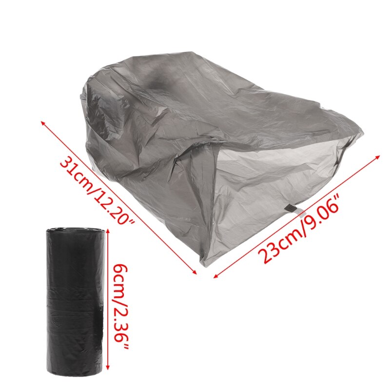 10 Roll/Set Garbage Bag Degradable Pet Poop Trash Home Kitchen Waste Black