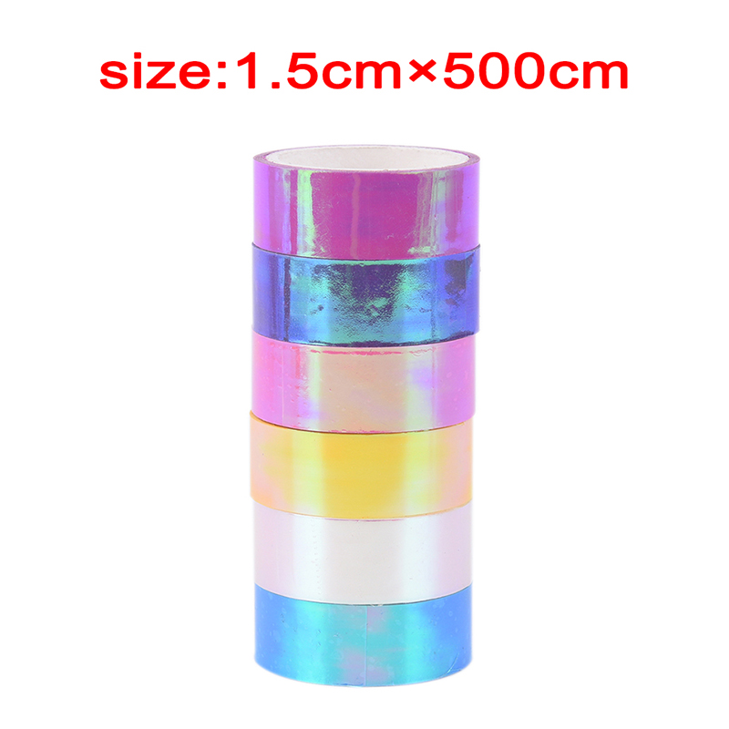 5m Rhythmic Gymnastics Decoration Holographic RG Prismatic Glitter Tape Hoops Stick 500cm x 1.5cm