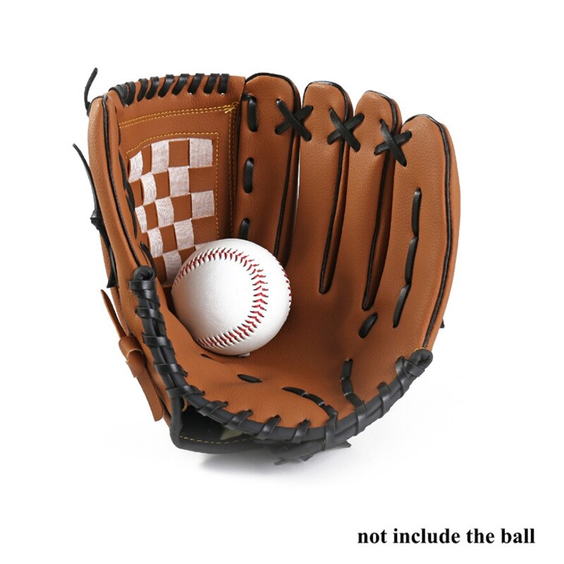 Baseball Handschuh weicher Ball Praxis Ausrügestochen Größe 10.5/11.5/12,5 Verknüpfungen Hand Für Erwachsene Mann Frau Zug Handschuhe