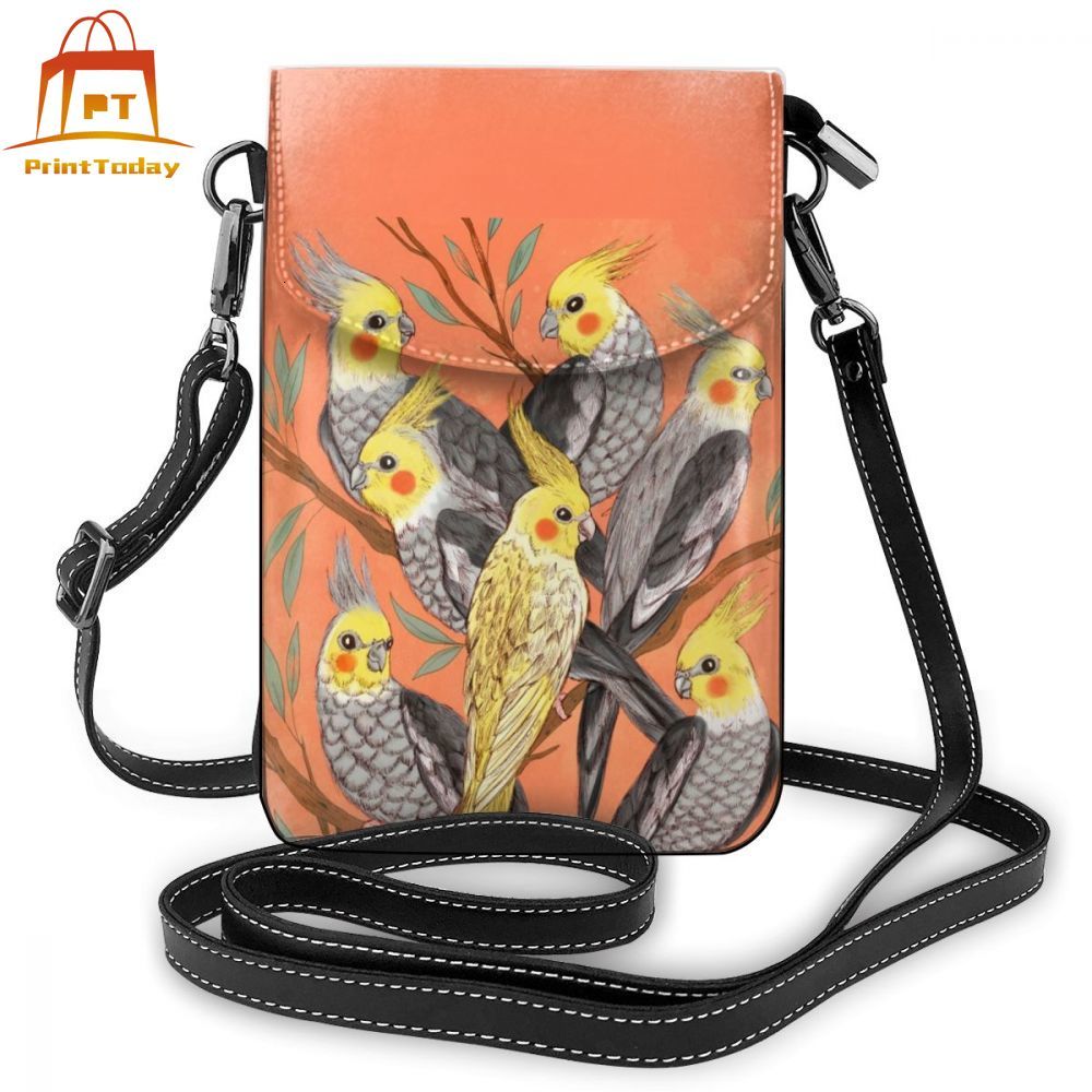 Oranje Schoudertas Oranje Cocktail Celestial Lederen Tas Multifunctionele Student Vrouwen Tas Patroon Crossbody Purse