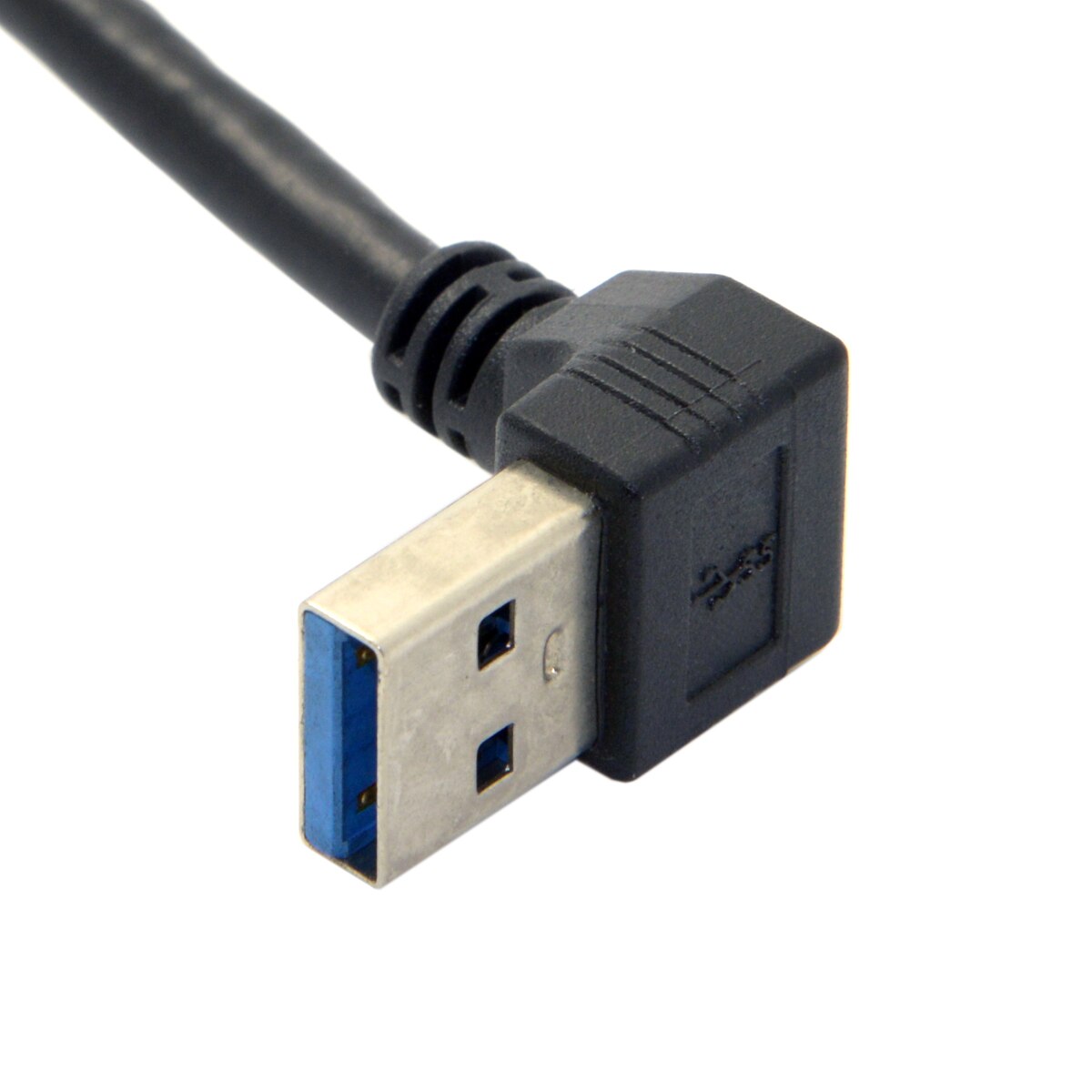 Cablecc 30cm vändbar usb 3.1 typ c usb-c vinklad till nedvinklad 90 grader en handatakabel för laptop &amp; surfplatta &amp; telefon