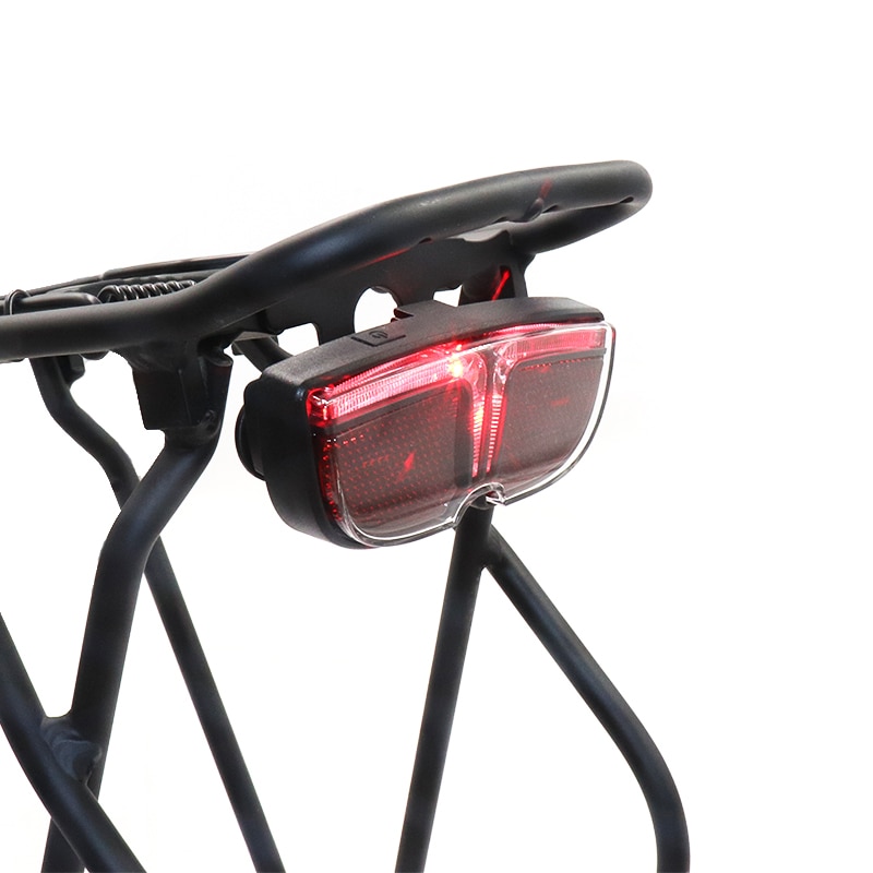 JS Red Rear Rack Light for Bicycle LED Bike Lamp Cycling Tail Light Rear Carrier Battery Power Waterproof Light Bicycle Light