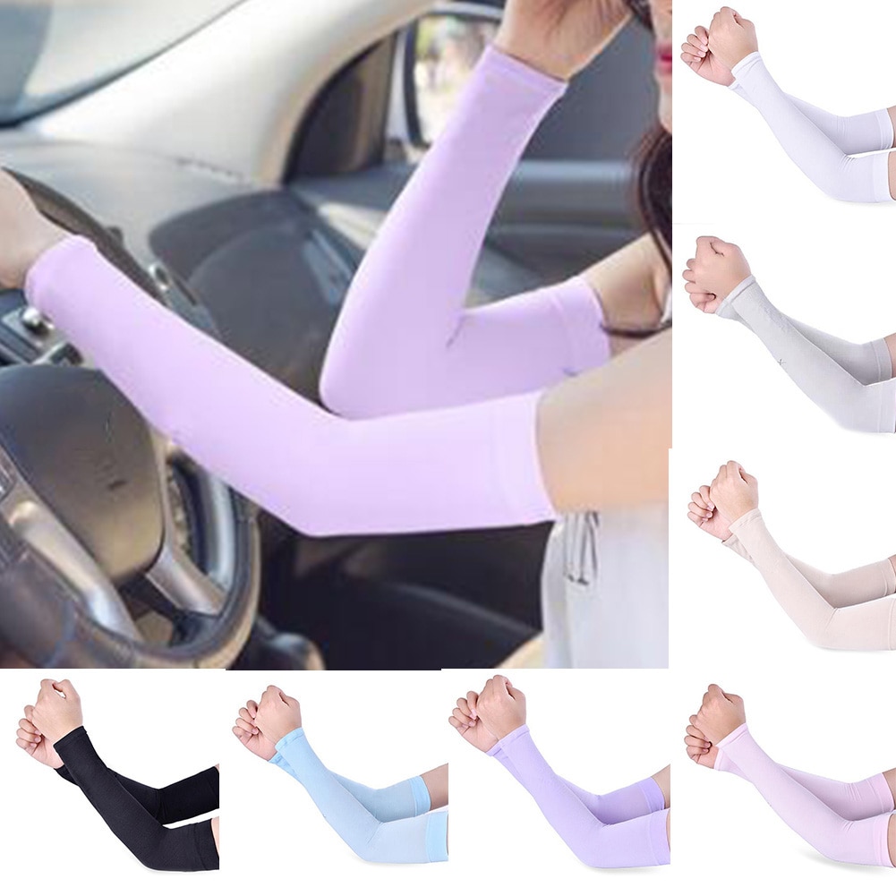 1 Pair Men Women Arm Sleeves Summer Sun UV Protection Cycling Running Fishing Clambing Driving Arm Cover