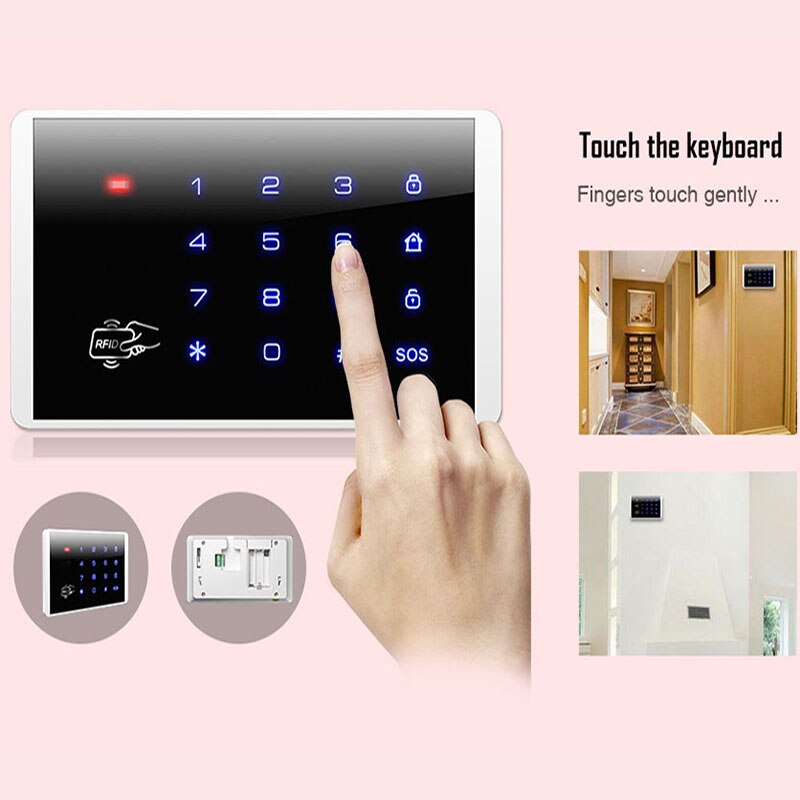 K16 RFID Touch Keypad Wireless Password Keypad For Our Wireless PSTN GSM Burglar Alarm Systems