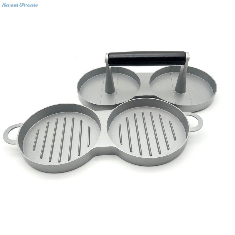 Sweettreat aluminium hamburgerpress hamburgermaskin non stick kakor biffform för bbq grilltillbehör gör-det-själv-hem köksredskap