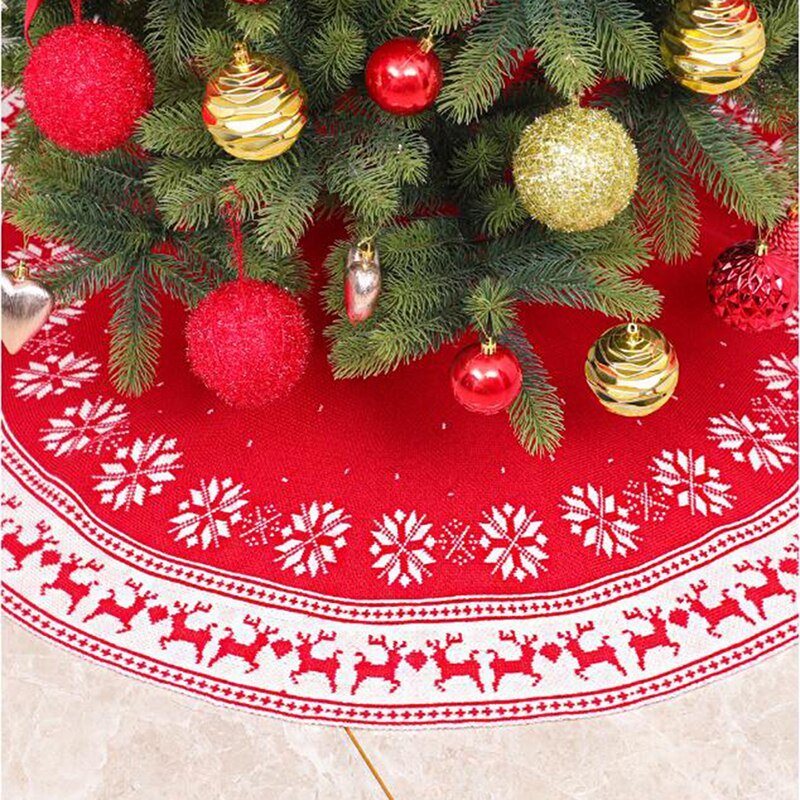 Diameter 120Cm Kerstboom Rok Sneeuwvlok Patroon Ronde Home Decor Xmas Feestelijke Accessoires
