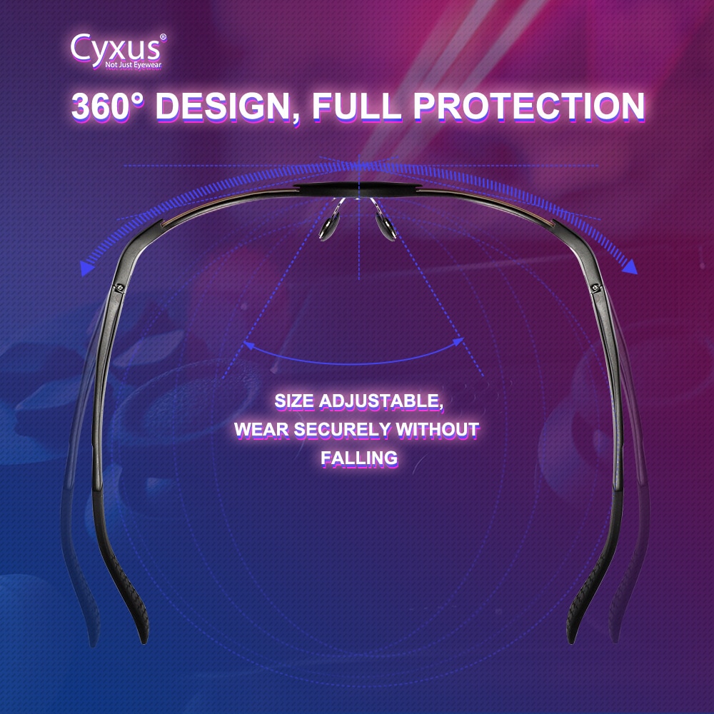 Cyxus Gaming Bril Blauw Licht Filter Eyewear Anti Oog Vermoeidheid Voor Heren Vrouwen Gamers 8011