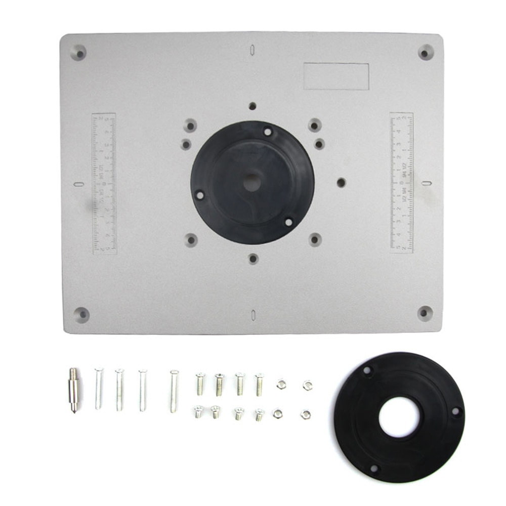 300*235*9.5mm Router Table Plate Aluminum Router Table Insert Plate Woodworking Trimming Machine Engraving Flip Board