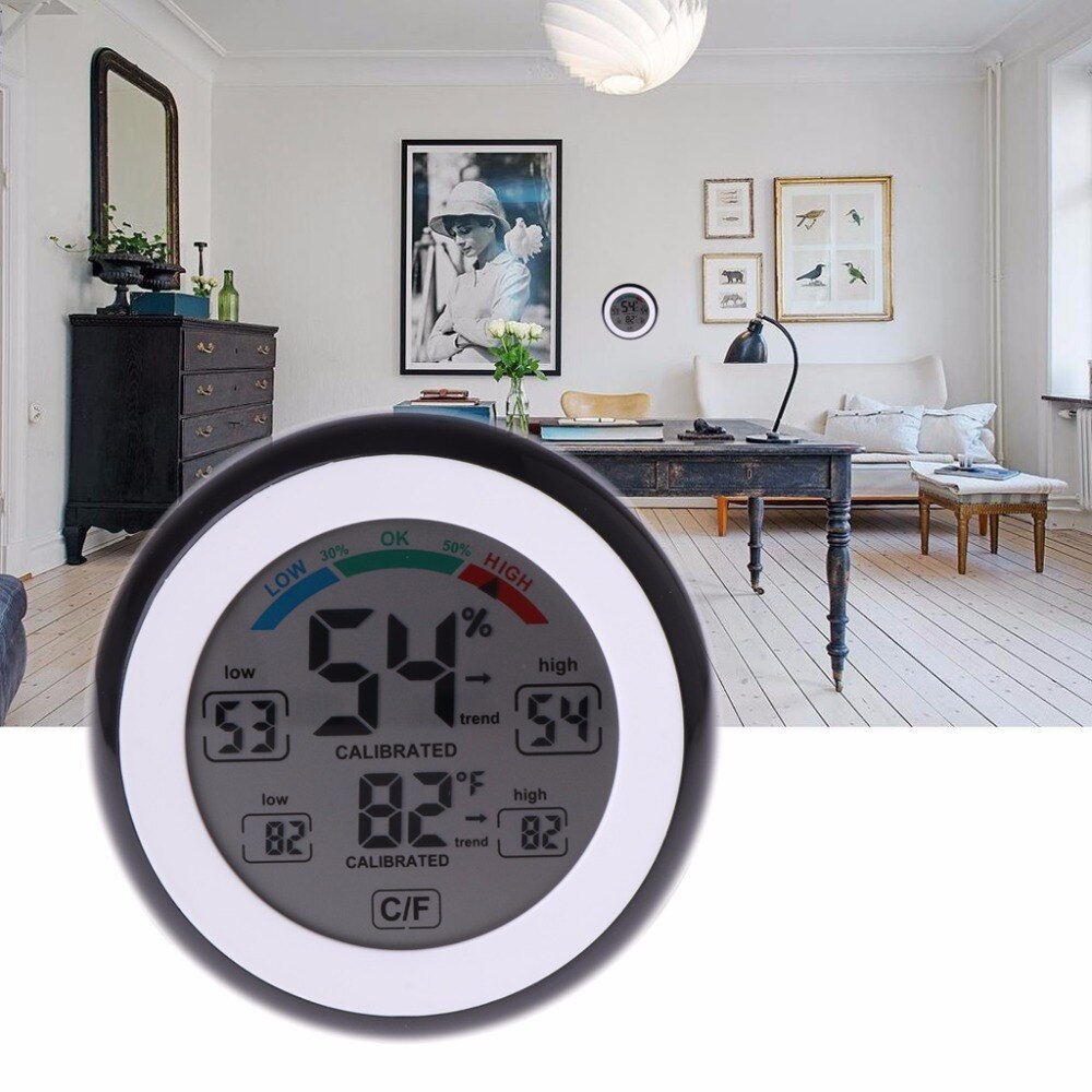 Digitale Indoor Thermometer Hygrometer Touchscreen Temperatuurmeter Vochtigheid Monitor Tester Gereedschap