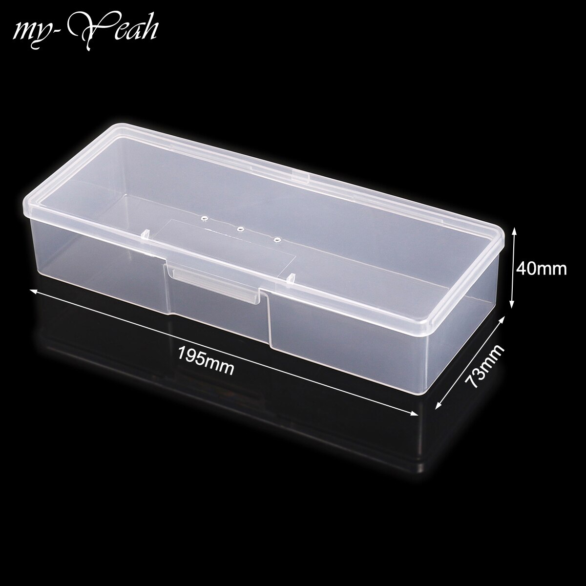 Rechthoek Nail Opbergdoos Plastic Lege Case Voor Pincet Clippers Nagels