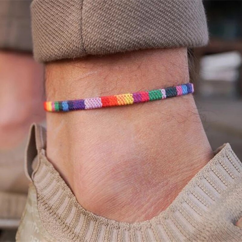 Tobillera de para hombre y mujer, joyería Bohemia para Festival, pulsera de tobillo para mujer, Bisexual, bitransexual, de joyería para pies